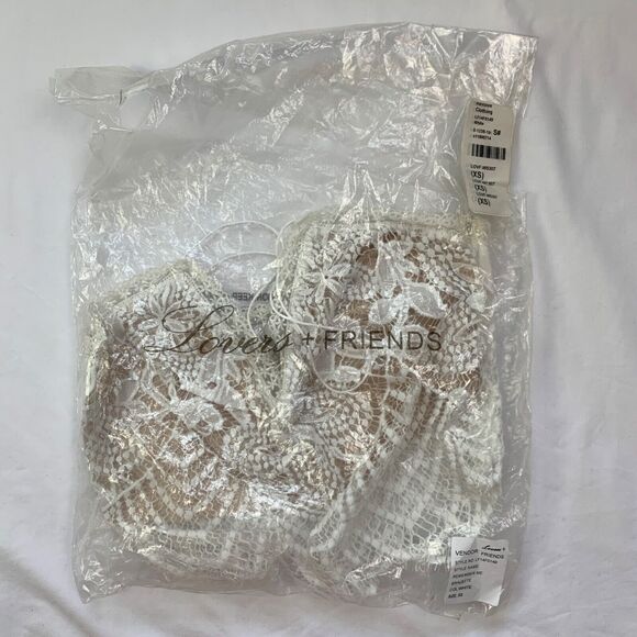 Jhene Aiko x Lovers and Friends Remember Me Top XS White Lace Crop Bralette - Picture 5 of 12